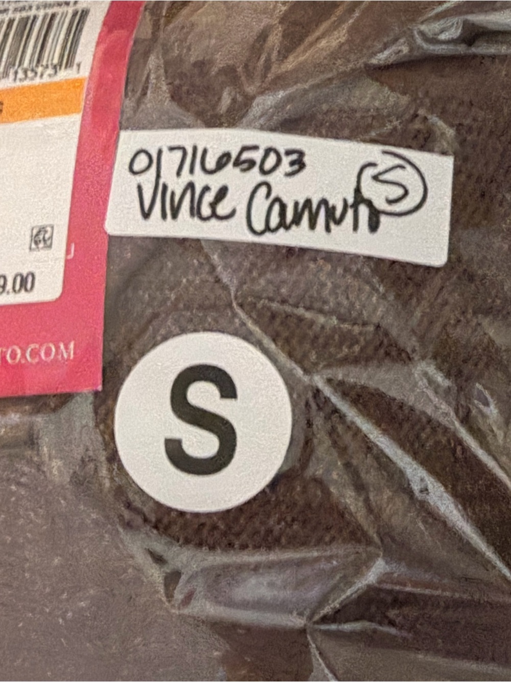 NWT Vince Camuto Cozy V-Neck Sweater Brown Small Soft Knit Quiet Luxury Cozy - Picture 9 of 9